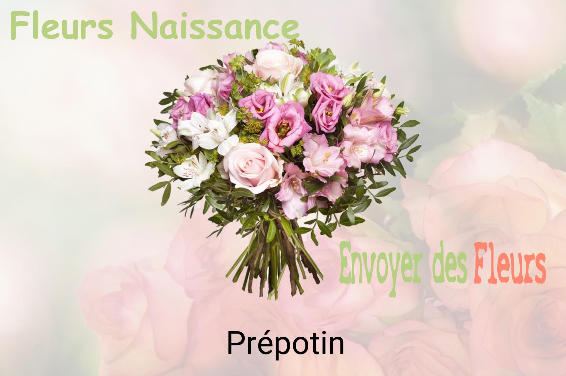 Bouquet de fleurs de naissance livré à Prépotin